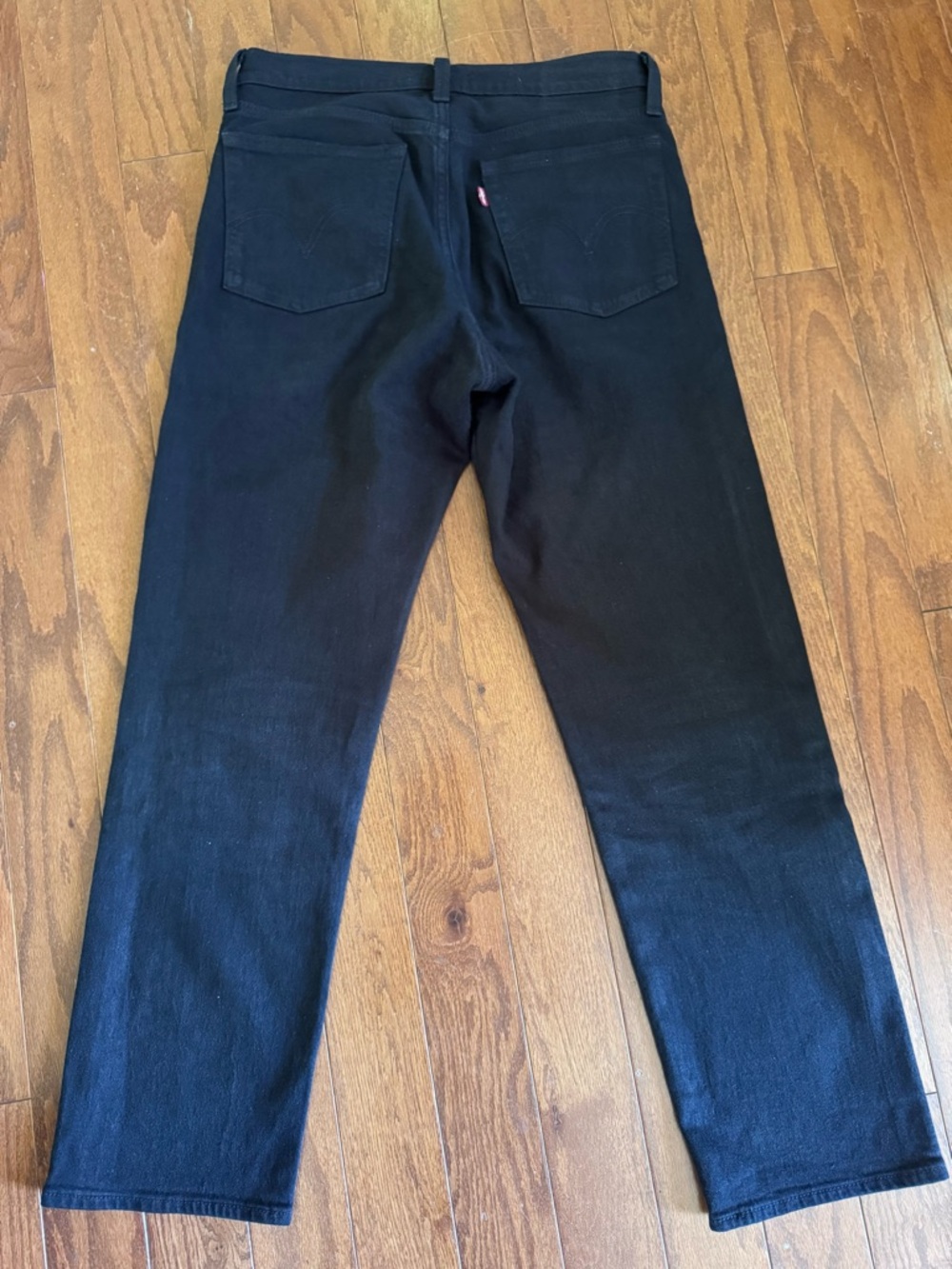 Levi’s Wedgie Straight Black Jeans Women’s 27 High Rise Stretch Minimalist - Picture 3 of 8